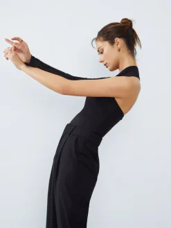 Online Asymmetrical One Mesh Sleeve Shirt Sweater Tops|T-shirts