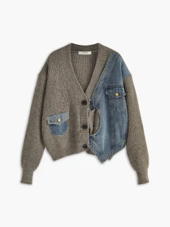 Asymmetrical Patchwork Pockets Cardigan Cardigans|Sweaters & Cardigans
