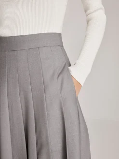 Hot Asymmetrical Pleated Pockets Skirt Skirts|Bottoms