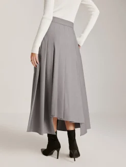 Hot Asymmetrical Pleated Pockets Skirt Skirts|Bottoms