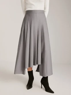 Hot Asymmetrical Pleated Pockets Skirt Skirts|Bottoms
