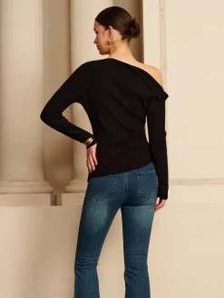 Best Asymmetrical Pleated Stretch Blouse Blouses & Shirts|Tops