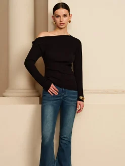 Best Asymmetrical Pleated Stretch Blouse Blouses & Shirts|Tops