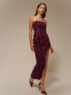 Discount Asymmetrical Rosette Slim Tube Dress Casual Dresses|Cocktail & Party Dresses