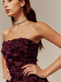 Discount Asymmetrical Rosette Slim Tube Dress Casual Dresses|Cocktail & Party Dresses
