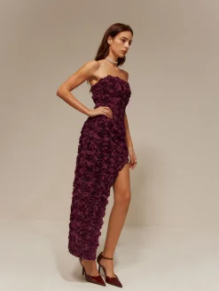 Discount Asymmetrical Rosette Slim Tube Dress Casual Dresses|Cocktail & Party Dresses