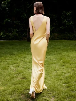 Best Asymmetrical Ruffle Backless Long Dress Cocktail & Party Dresses|Vacation Dresses