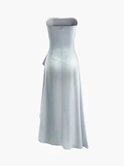 New Asymmetrical Ruffle Strapless Dress Cocktail & Party Dresses|Vacation Dresses