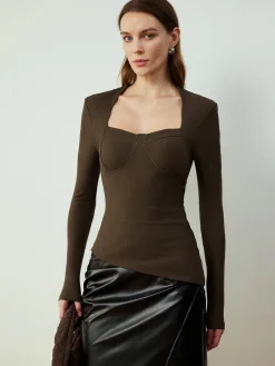 Discount Asymmetrical Skinny Blouse Blouses & Shirts|Tops