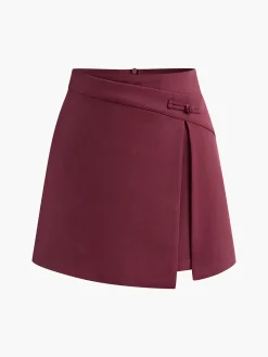 Best Asymmetrical Split Mini Skirt Skirts|Bottoms