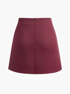 Best Asymmetrical Split Mini Skirt Skirts|Bottoms