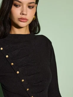 Outlet Asymmetrical Split Skinny Sweater Knitwear|Tops
