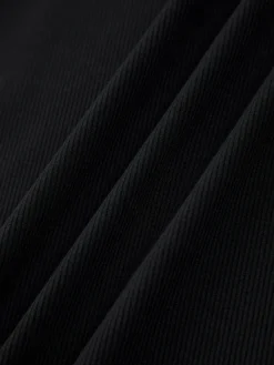 Discount Asymmetrical Strap Open Back Midi Dress Black Dresses|Sweater Dresses
