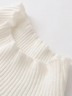 Discount Asymmetrical Trim Mock Neck Sweater Sweater Tops|Sweaters & Cardigans