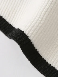 Discount Asymmetrical Trim Mock Neck Sweater Sweater Tops|Sweaters & Cardigans