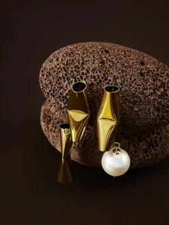 New Asymmetrical Tube Pearl Drop Earrings Earrings|Accessories