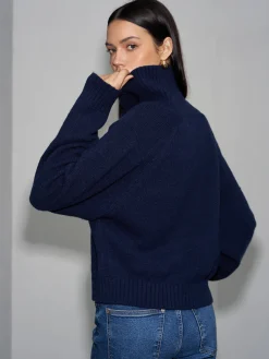 Online Asymmetrical Turtleneck Plain Sweater Sweater Tops|Sweaters & Cardigans