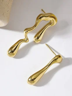 Outlet Asymmetrical Water Drop Earrings Earrings|Accessories