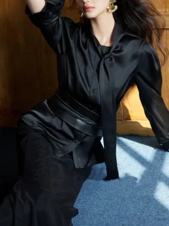 Asymmetrical Wide Tie Belt Belts & Chain|Accessories