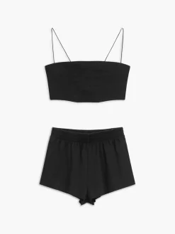 Outlet Athleisure Long Sleeve Three Piece Shorts Set Shorts Sets|Long Sleeve Sets