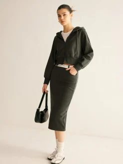 Discount Athleisure Pockets Split Skirt Skirts|Matching Sets