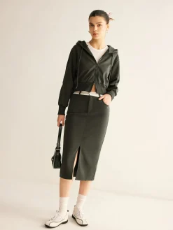 Discount Athleisure Pockets Split Skirt Skirts|Matching Sets