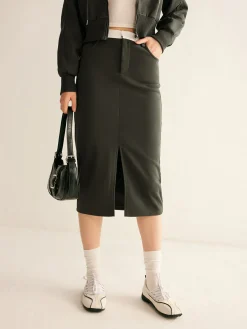 Discount Athleisure Pockets Split Skirt Skirts|Matching Sets
