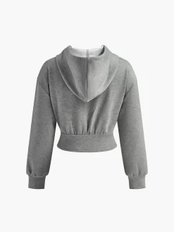 Outlet Athleisure Zipper Slim Hoodie Sweatshirts & Hoodies|Tops