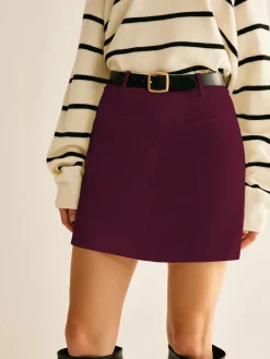 Hot Back Zipper A Line Skirt Without Belt Skirts|Bottoms