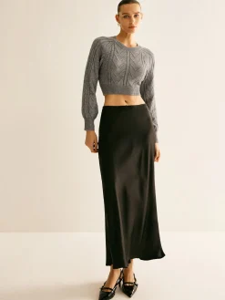Clearance Backless Crop Tie Sweater Knitwear|Tops