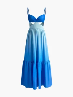 Sale Backless Cutout Cami Long Dress Cocktail & Party Dresses|Vacation Dresses