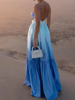 Sale Backless Cutout Cami Long Dress Cocktail & Party Dresses|Vacation Dresses