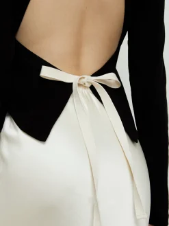 Outlet Backless Lace Up Long Sleeve Blouse Blouses & Shirts