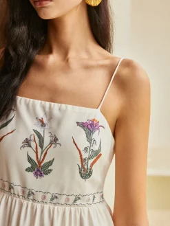 Outlet Backless Pleated Floral Dress Casual Dresses|Floral Dresses