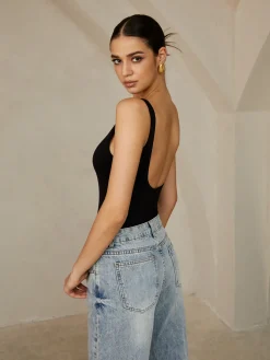 Outlet Backless Sleeveless Bodysuit Bodysuits|Bodysuits