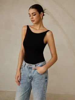 Outlet Backless Sleeveless Bodysuit Bodysuits|Bodysuits