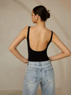 Outlet Backless Sleeveless Bodysuit Bodysuits|Bodysuits