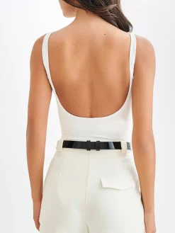 Outlet Backless Sleeveless Bodysuit Bodysuits|Bodysuits