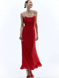 Discount Backless Sleeveless Solid Long Dress Cocktail & Party Dresses|Summer Dresses