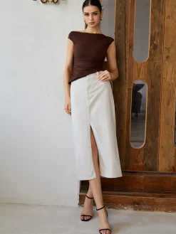 Sale Backless Tie Back T-Shirt T-shirts|Tops