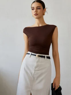Sale Backless Tie Back T-Shirt T-shirts|Tops
