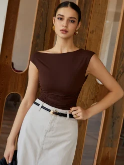 Sale Backless Tie Back T-Shirt T-shirts|Tops