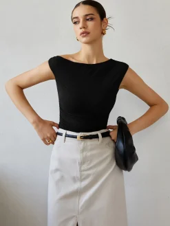 Sale Backless Tie Back T-Shirt T-shirts|Tops