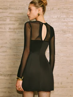 Best Backless Zipper Panel Short Dress Dresses