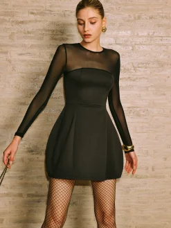 Best Backless Zipper Panel Short Dress Dresses