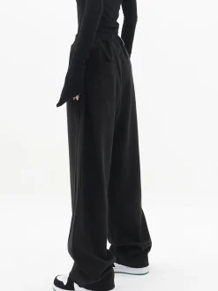 Outlet Baggy Solid Wide Leg Pants Wide Leg|Pants
