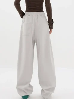 Outlet Baggy Solid Wide Leg Pants Wide Leg|Pants