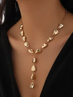 Discount Baroque Beaded Y-Shape Pendant Necklace Necklaces|Accessories