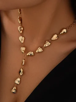 Discount Baroque Beaded Y-Shape Pendant Necklace Necklaces|Accessories