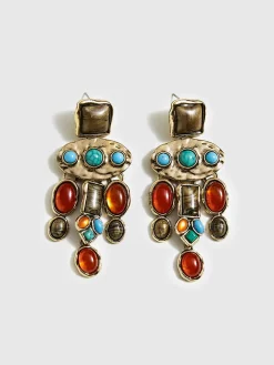 Best Baroque Colorful Gemstones Pendant Earrings Earrings|Accessories